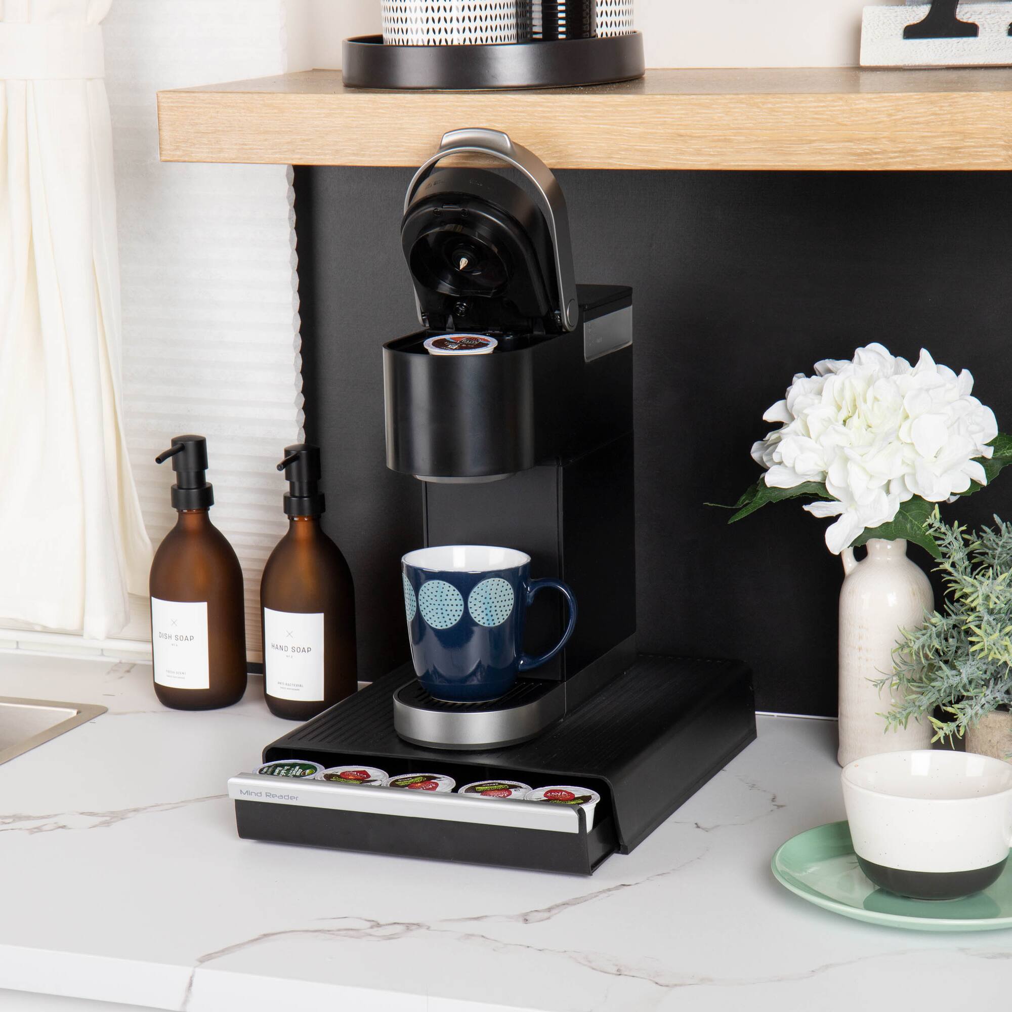 Mind Reader Black Single Serve Coffee Pod Drawer and Holder